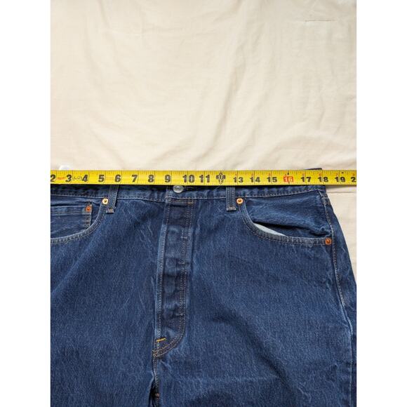 Levi’s 501 Original Fit Button Fly Jeans W38 L30 (Measures 26”) Classic Blue - Picture 10 of 10